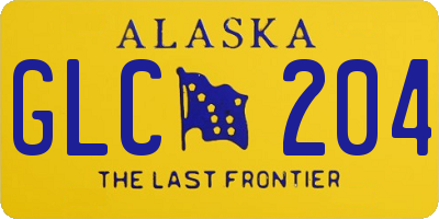 AK license plate GLC204