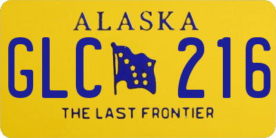 AK license plate GLC216