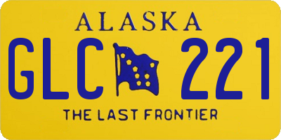 AK license plate GLC221