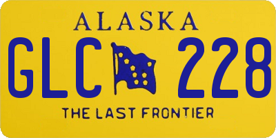 AK license plate GLC228