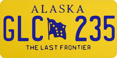 AK license plate GLC235