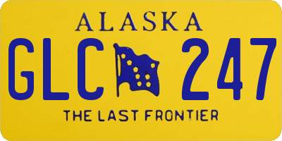 AK license plate GLC247