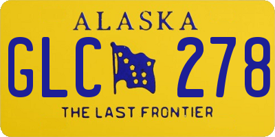 AK license plate GLC278