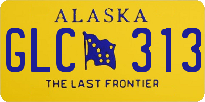 AK license plate GLC313