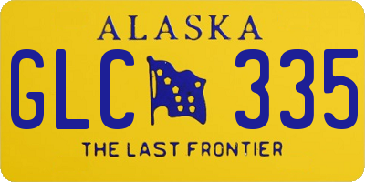 AK license plate GLC335