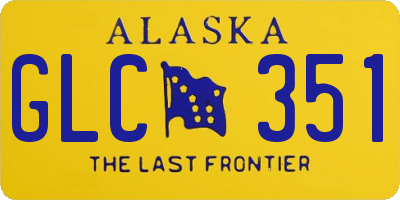 AK license plate GLC351