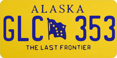 AK license plate GLC353