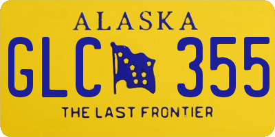 AK license plate GLC355