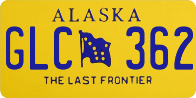 AK license plate GLC362