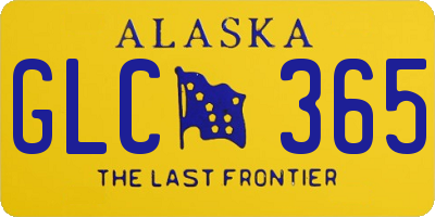 AK license plate GLC365