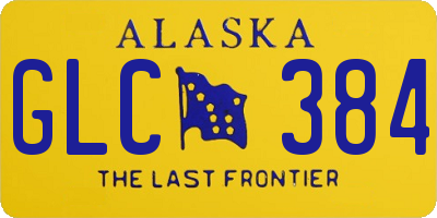 AK license plate GLC384