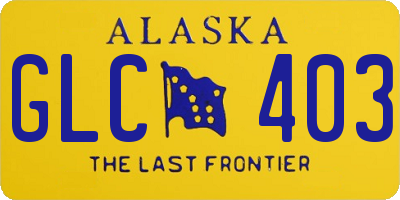 AK license plate GLC403