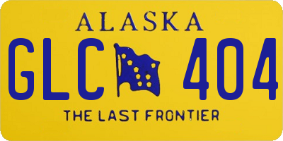 AK license plate GLC404