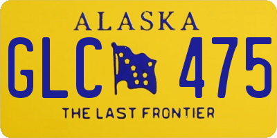 AK license plate GLC475