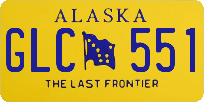 AK license plate GLC551
