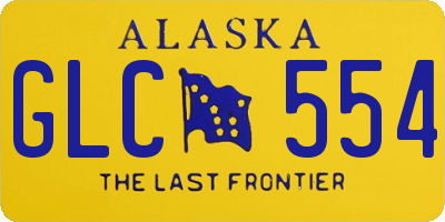 AK license plate GLC554