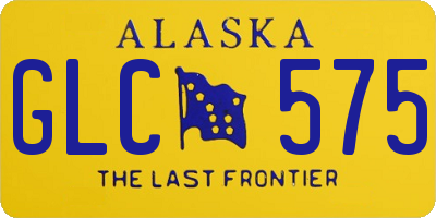AK license plate GLC575