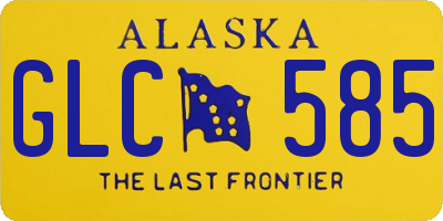 AK license plate GLC585
