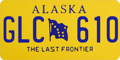 AK license plate GLC610