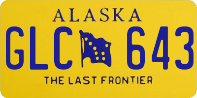 AK license plate GLC643