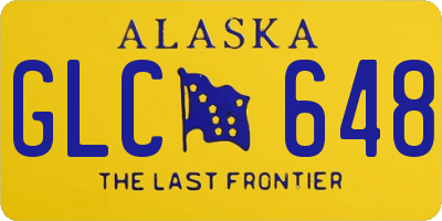 AK license plate GLC648