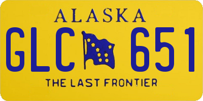 AK license plate GLC651