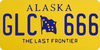 AK license plate GLC666