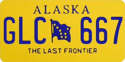 AK license plate GLC667