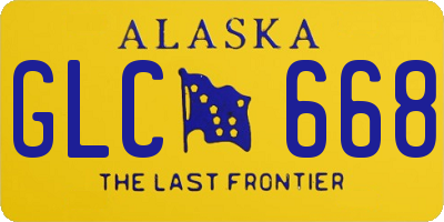 AK license plate GLC668