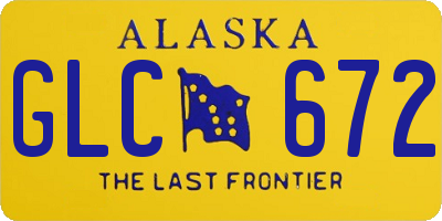 AK license plate GLC672