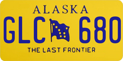 AK license plate GLC680