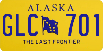 AK license plate GLC701