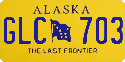 AK license plate GLC703
