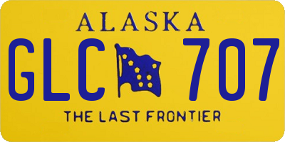 AK license plate GLC707