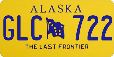 AK license plate GLC722