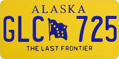 AK license plate GLC725