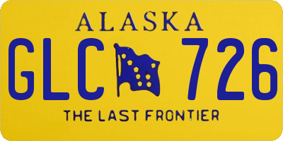 AK license plate GLC726