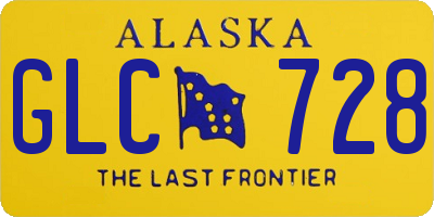 AK license plate GLC728