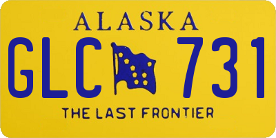 AK license plate GLC731