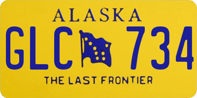 AK license plate GLC734