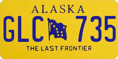 AK license plate GLC735