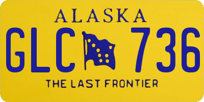 AK license plate GLC736