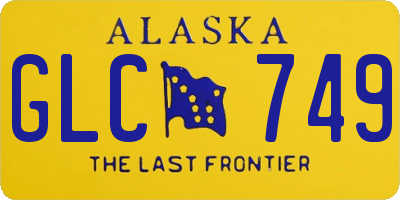 AK license plate GLC749