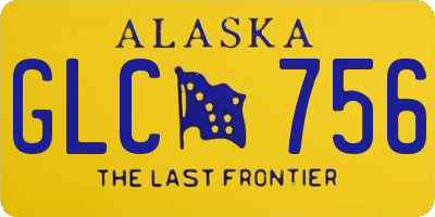 AK license plate GLC756