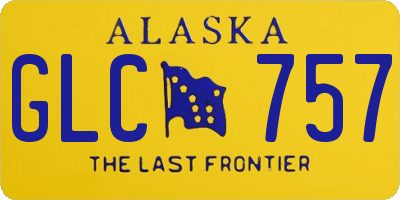 AK license plate GLC757