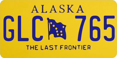 AK license plate GLC765