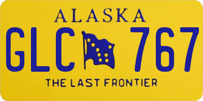 AK license plate GLC767