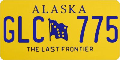 AK license plate GLC775