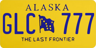 AK license plate GLC777