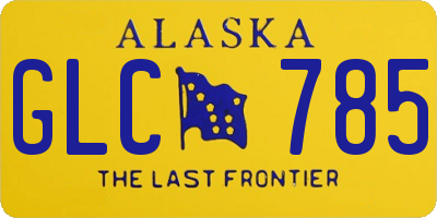 AK license plate GLC785